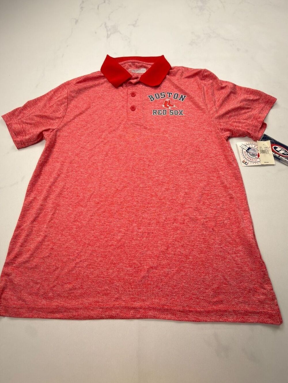 True Fan Polo Shirt Red Boston Red Sox Sportswear - Mens L NWT